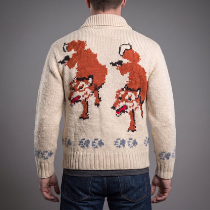 Handmade Wolf Knit Cardigan Inspired by Project Hail Mary
