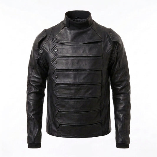 Winter Soldier Genuine Leather Jacket with Removable Arms