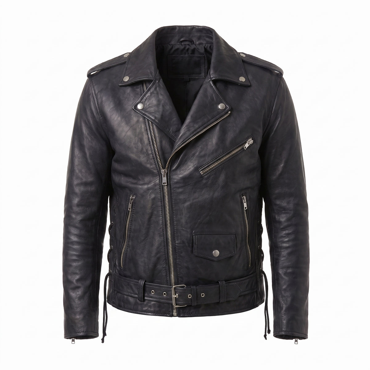 Fallout 4 Atom Cats Black Leather Biker Jacket