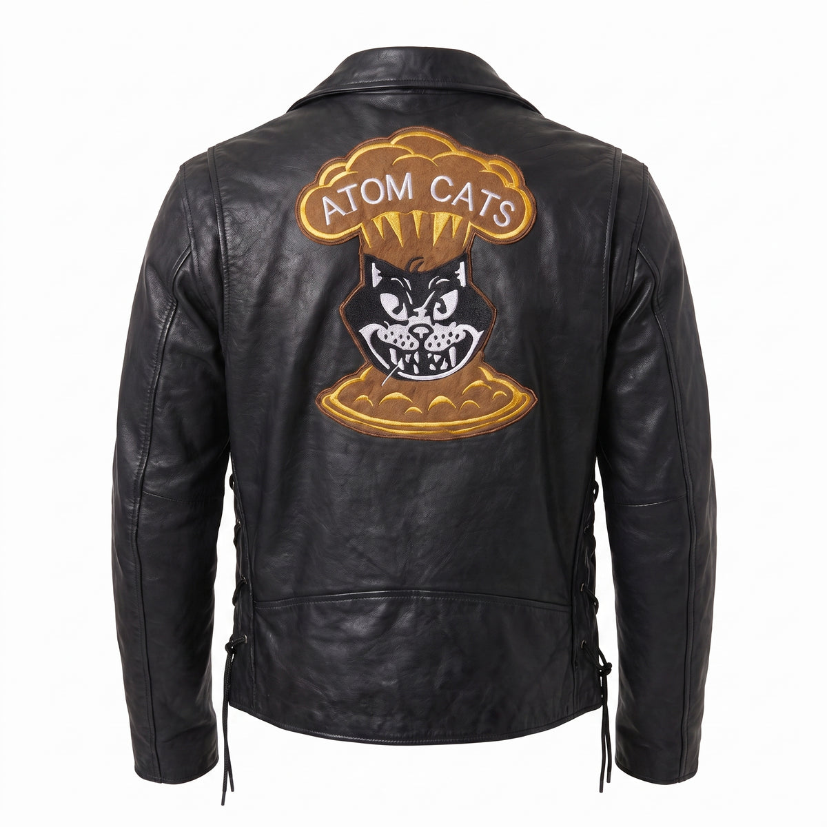 Fallout 4 Atom Cats Black Leather Biker Jacket