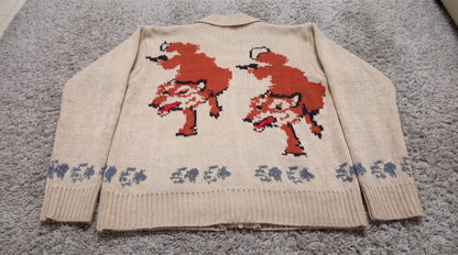 Handmade Wolf Knit Cardigan Inspired by Project Hail Mary