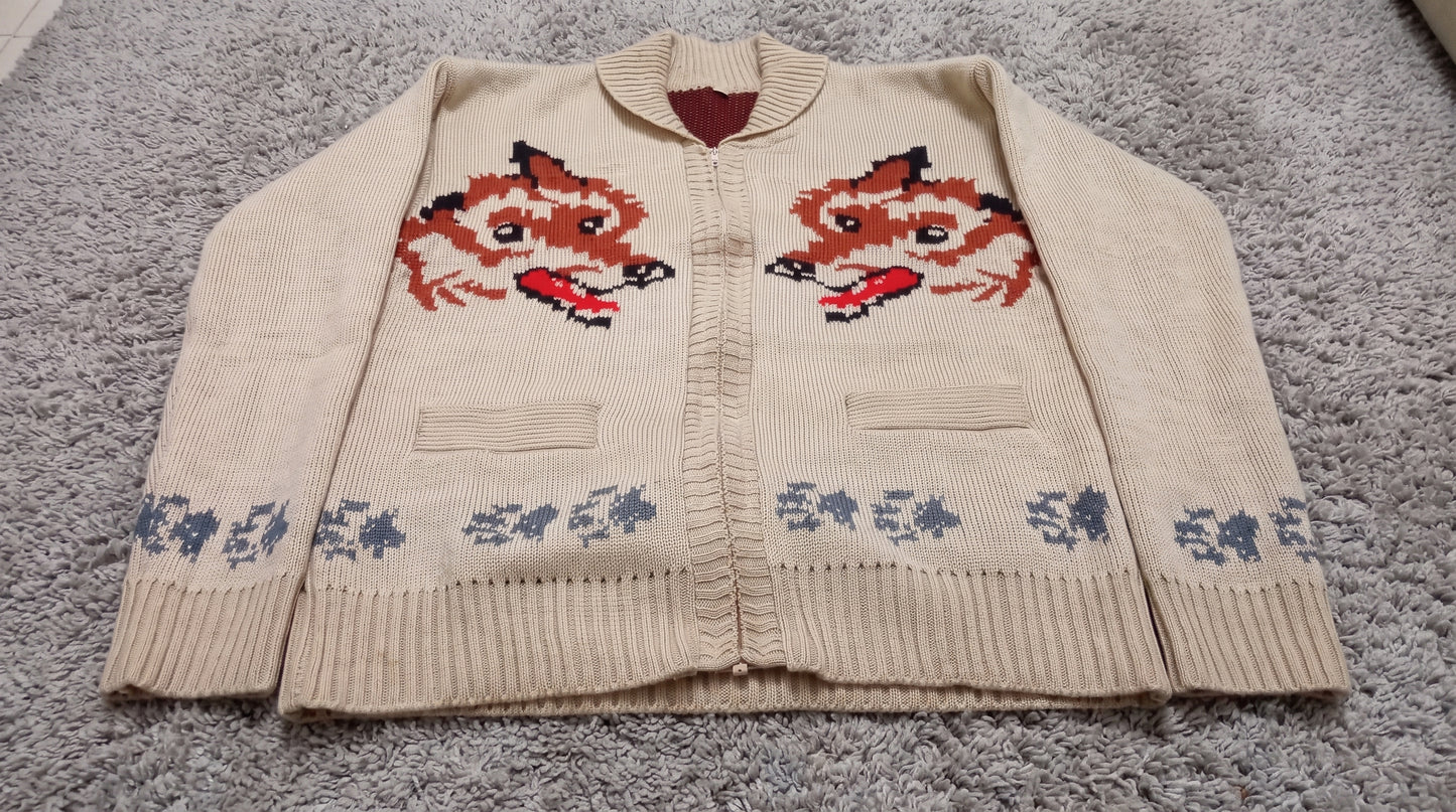 Handmade Wolf Knit Cardigan Inspired by Project Hail Mary