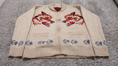 Handmade Wolf Knit Cardigan Inspired by Project Hail Mary