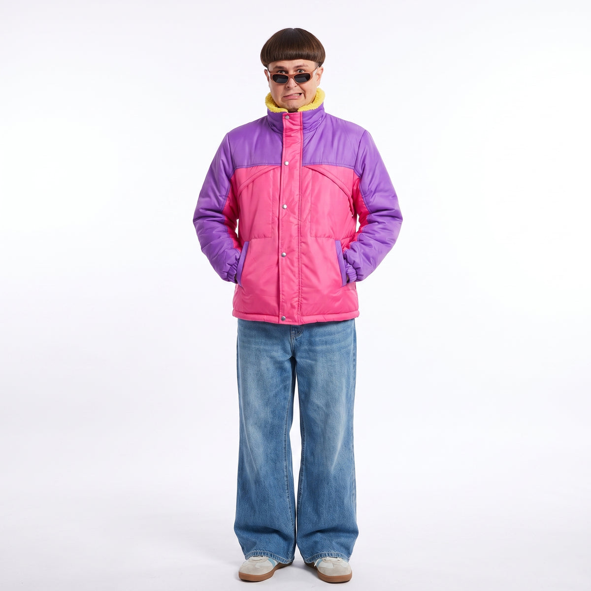 Oliver Tree Inspired 90s Retro Colorblock Windbreaker