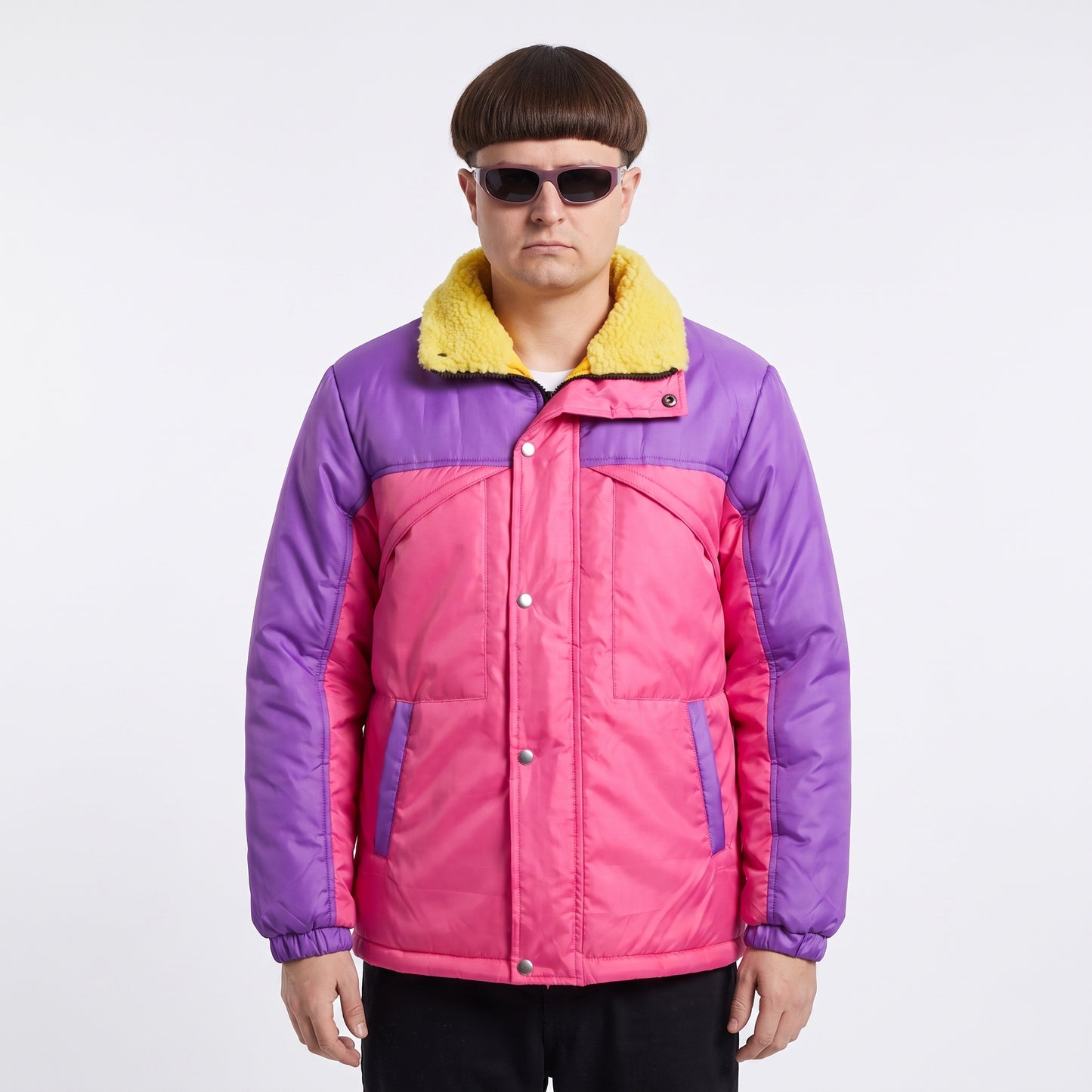 Oliver Tree Inspired 90s Retro Colorblock Windbreaker