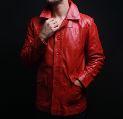 Brad Pitt Inspired Tyler Durden Jacket – Fight Club Leather Costume