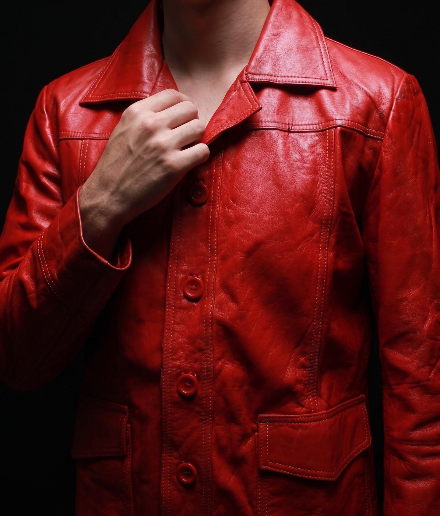 Brad Pitt Inspired Tyler Durden Jacket – Fight Club Leather Costume