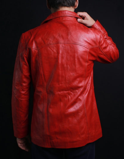 Brad Pitt Inspired Tyler Durden Jacket – Fight Club Leather Costume