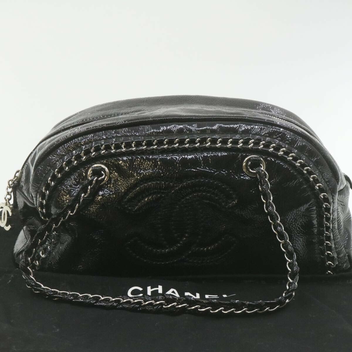 Chanel Cc Chain Hand Bag Enamel