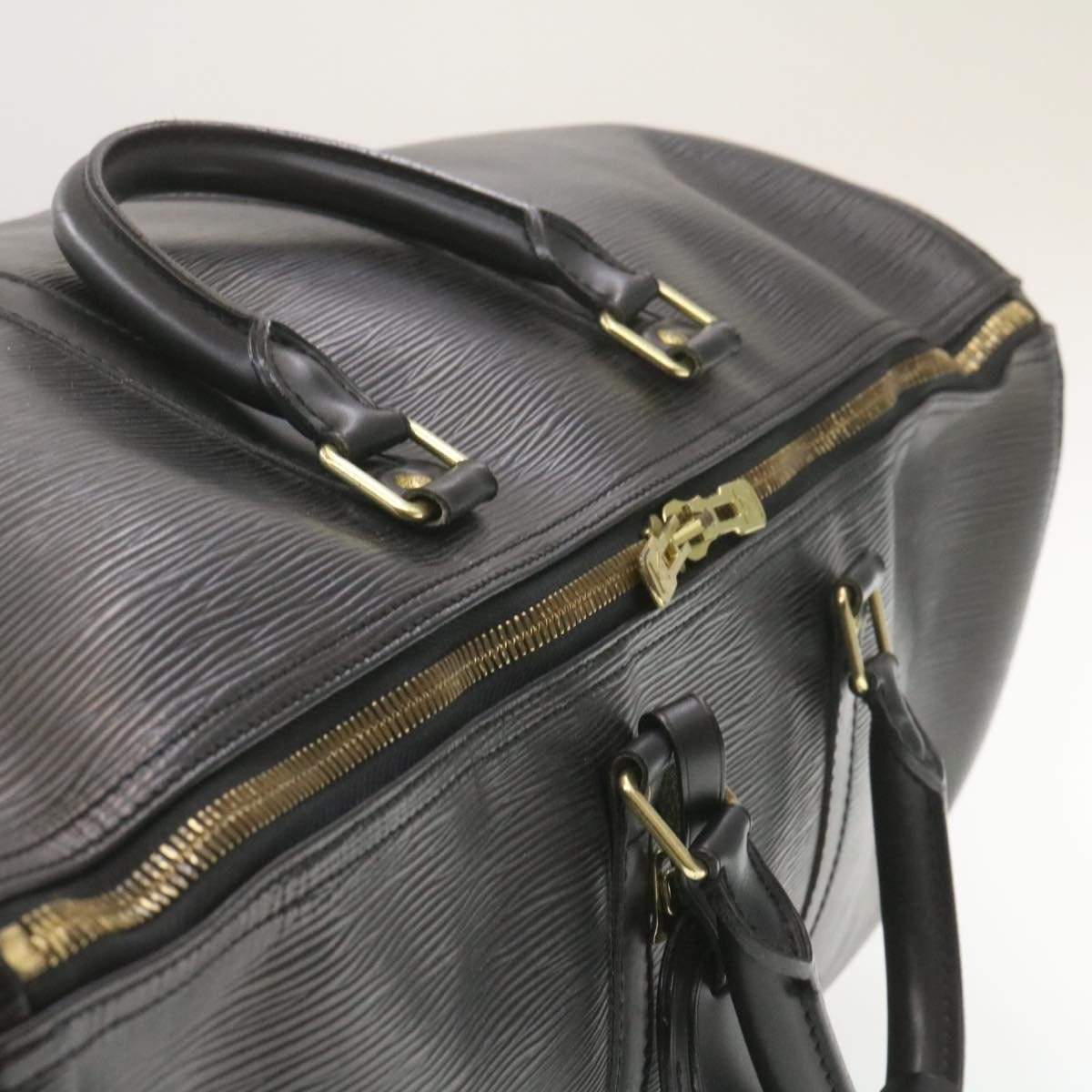 Louis Vuitton Epi Keepall 55 Boston Bag Black