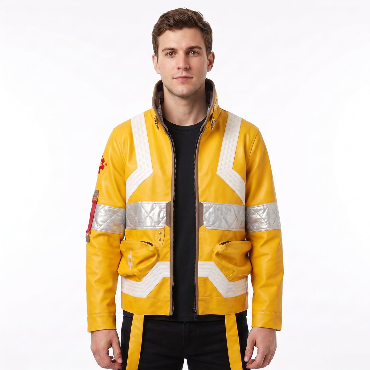 Cyberpunk 2077 Edgerunners David Martinez Yellow Leather Jacket