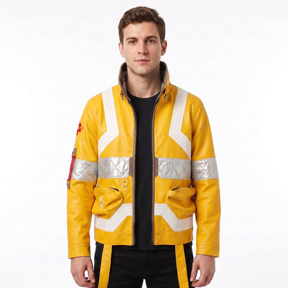 Cyberpunk 2077 Edgerunners David Martinez Yellow Leather Jacket