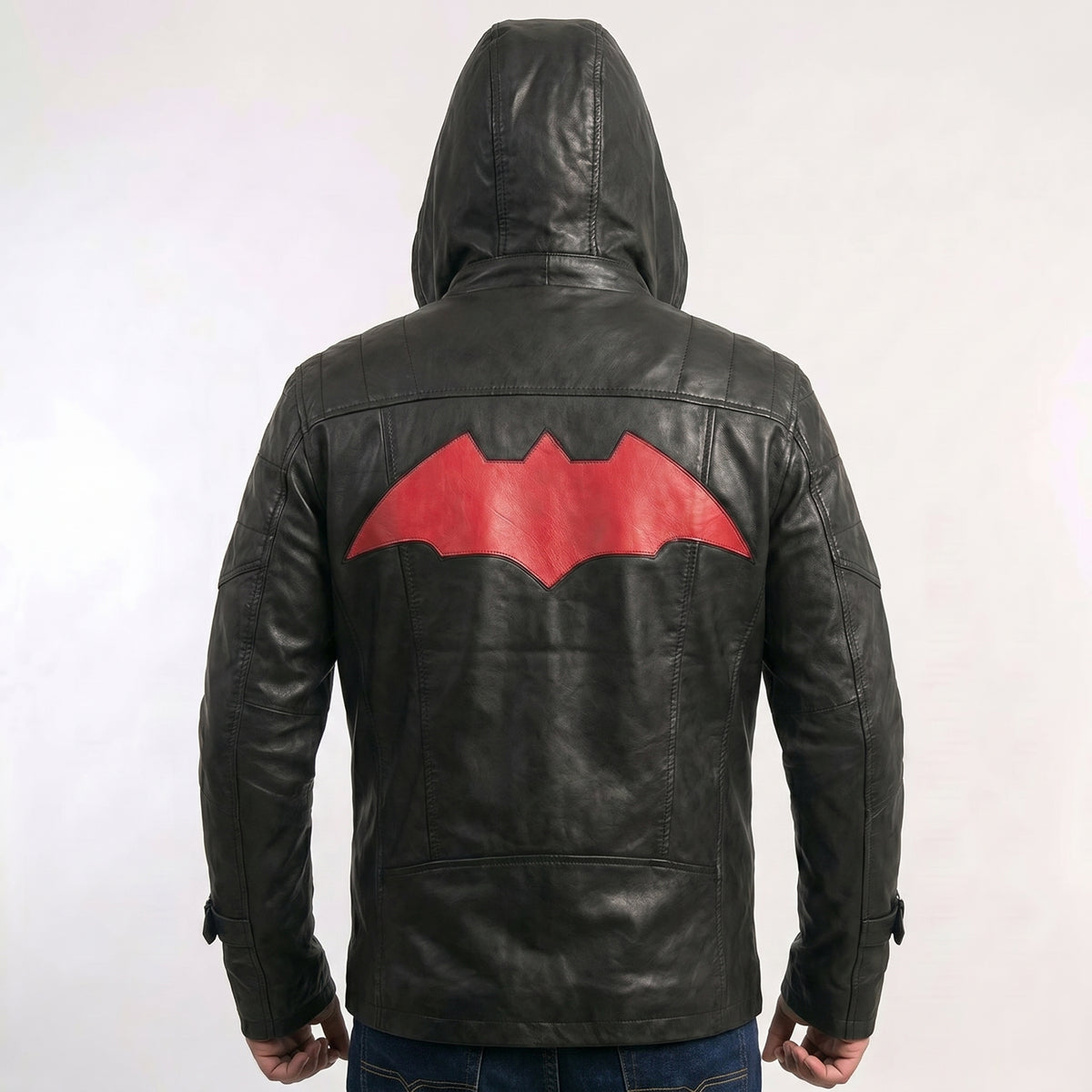 Jason Todd Red Hood Black Leather Jacket & Vest