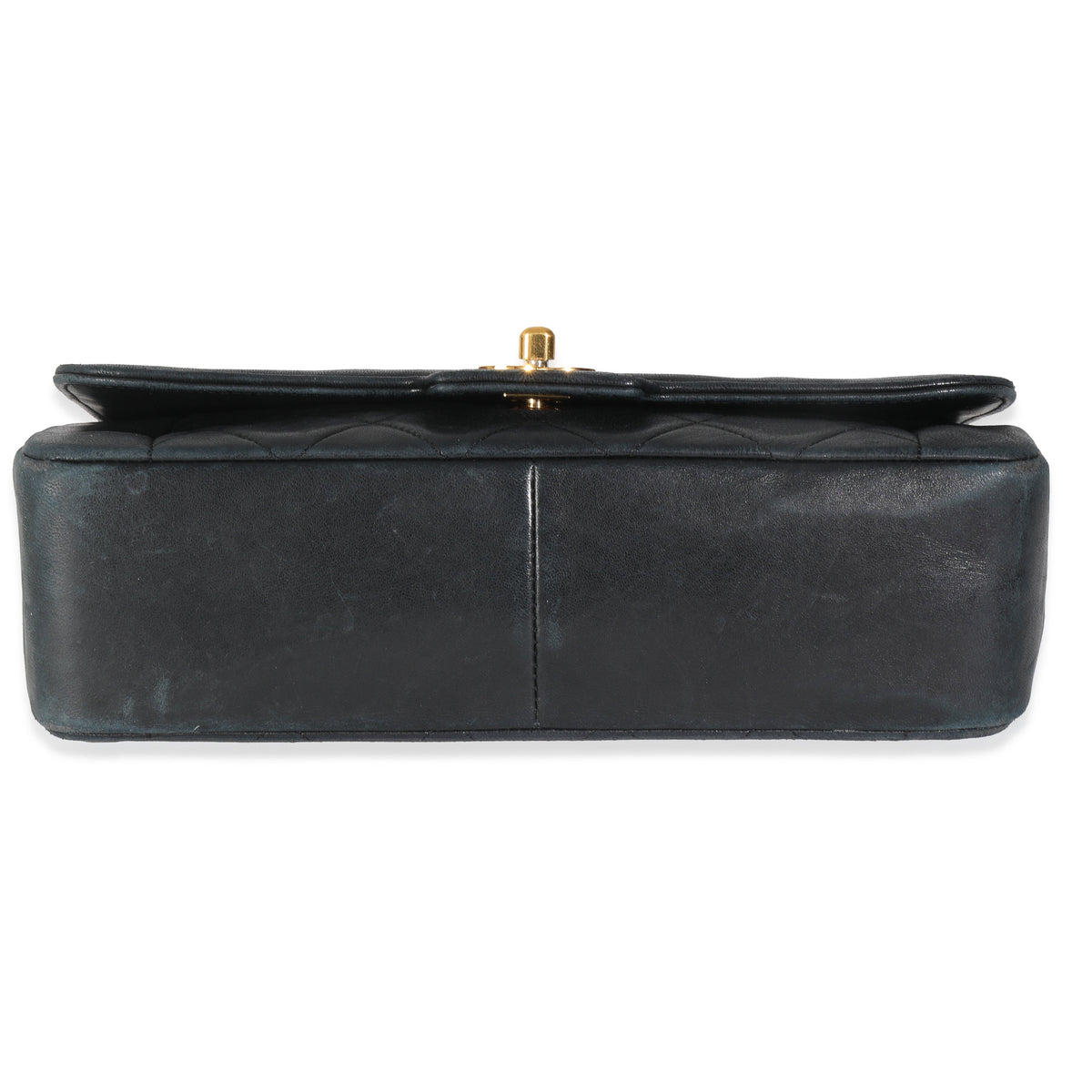 Vintage Black Quilted Lambskin Medium Diana Single Flap Bag